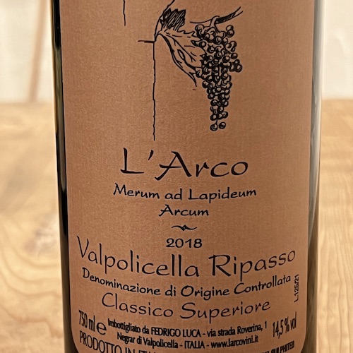 L’Arco Valpolicella Ripasso Classico Superiore ヴァルポリチェッラ・リパッソ・クラッシコ・スペリオーレ 2018