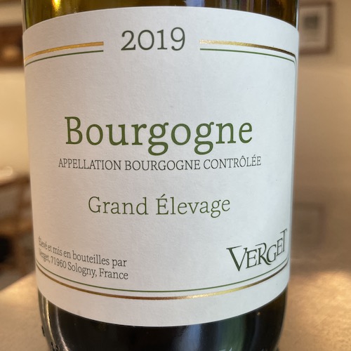 Verget Bourgogne Grand Elevage 2019 ブルゴーニュ グラン・エルヴァージュ