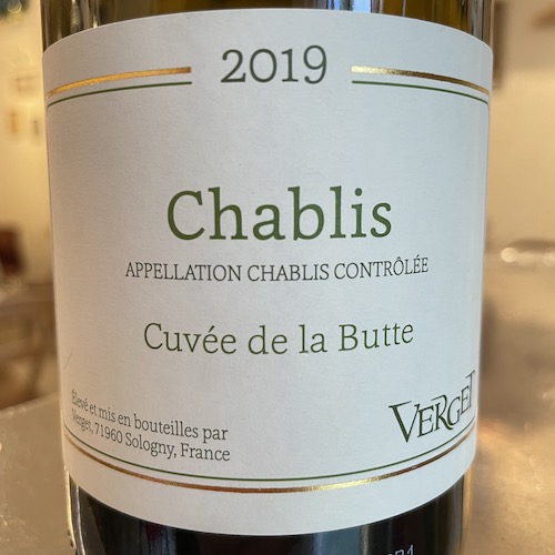 Verget Chablis Cuvee de la Butte 2019　シャブリ キュヴェ・ド・ラ・ビュット