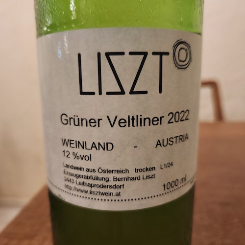 グリューナー・ヴェルトリーナー 2022　1L